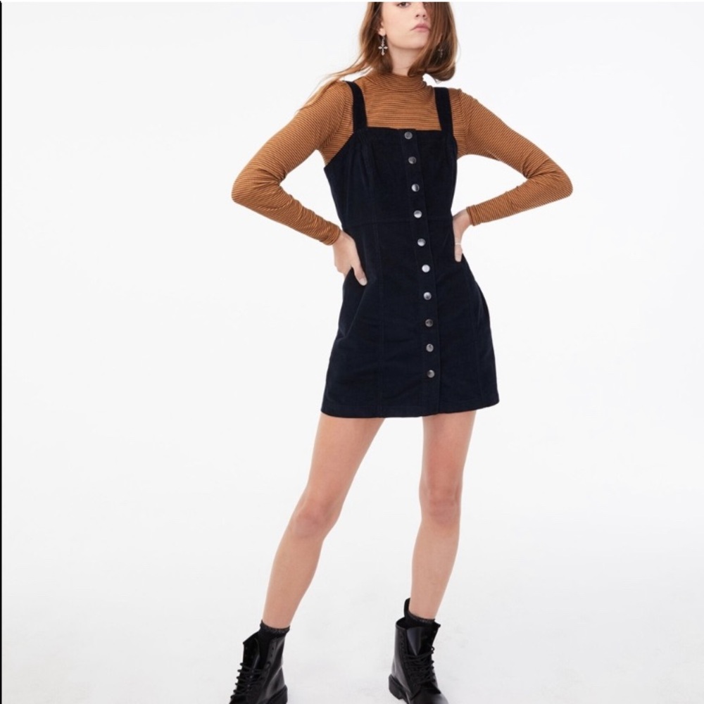 Black overall dress